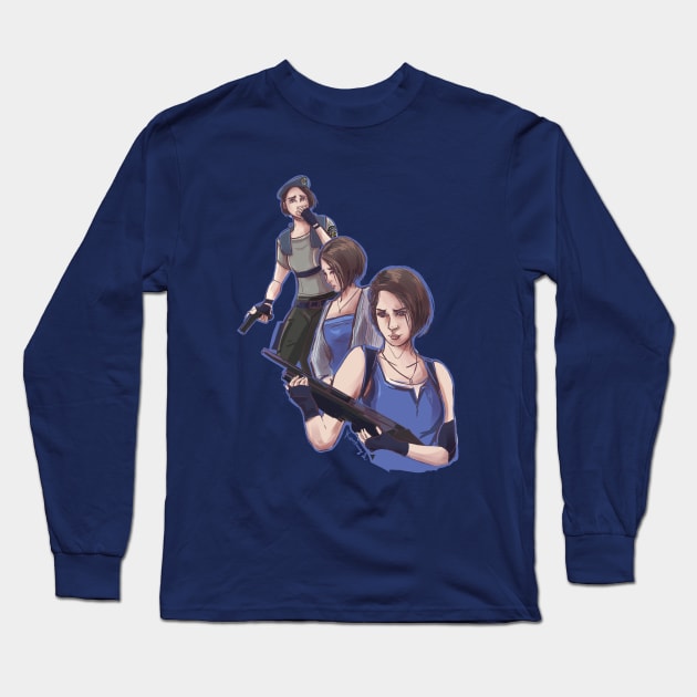 Resident Evil: Jill Valentine Long Sleeve T-Shirt by kourtie1996